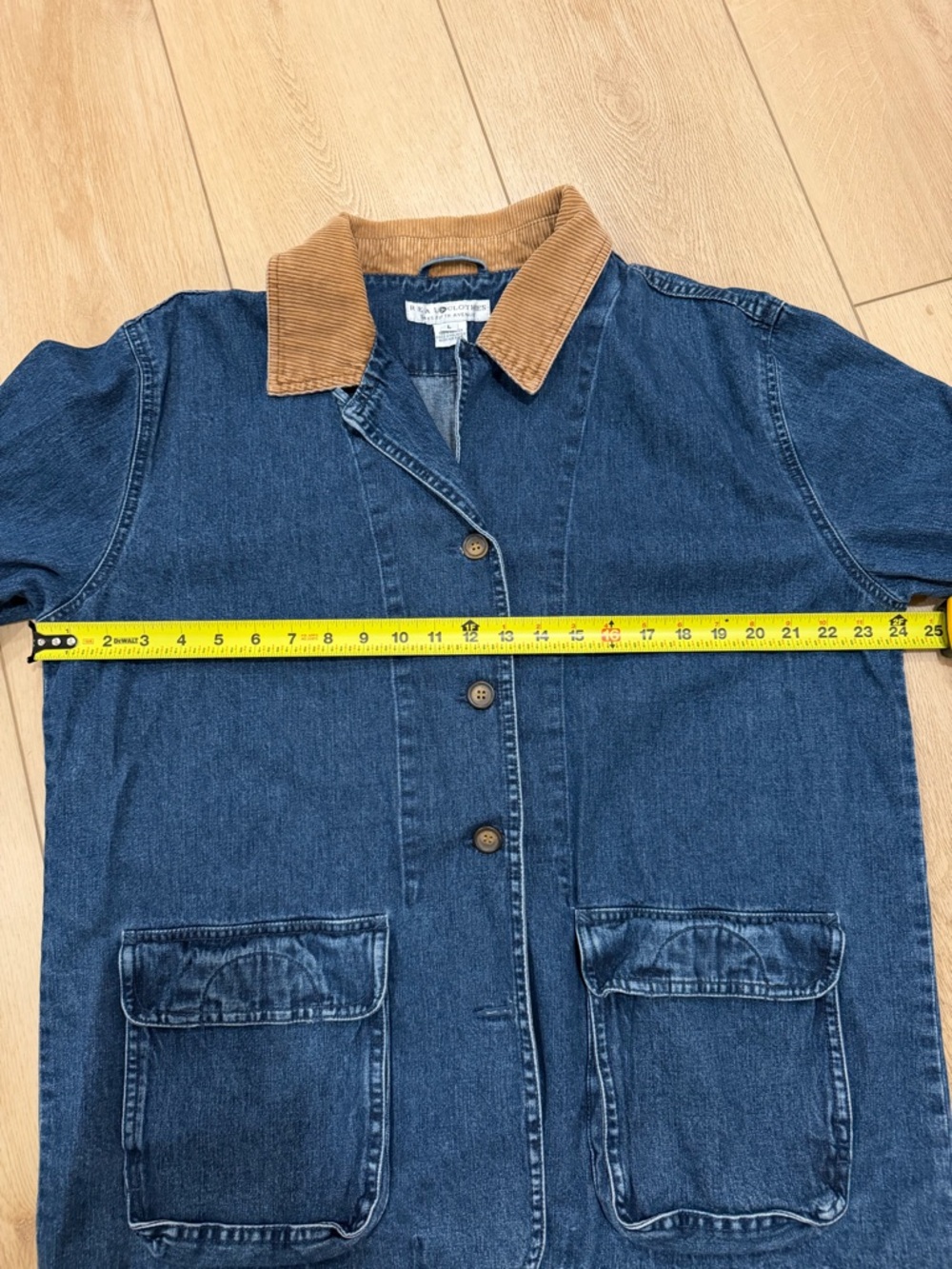 Saks Fifth Avenue Vintage Real Clothes Indigo Denim Barn Jacket - Picture 4 of 4